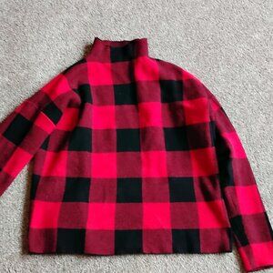 Tommy Bahama Buffalo Plaid mock turtleneck sweater size XL soft and cozy!